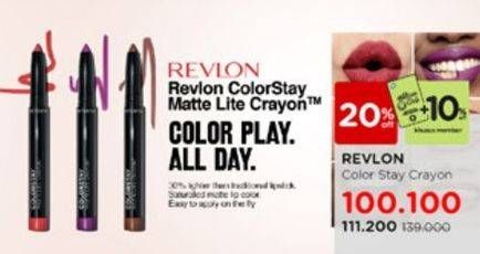 Promo Harga Revlon Colorstay Matte Lite Crayon  - Watsons