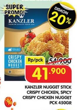 Promo Harga Kanzler Chicken Nugget Crispy, Crispy Spicy 450 gr - Superindo