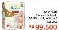 Promo Harga Pampers Premium Care Active Baby Pants L24, M30, XL21 21 pcs - Alfamidi