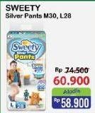 Promo Harga Sweety Silver Pants M30, L28 28 pcs - Alfamart