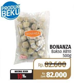 Promo Harga BONANZA Beef Bakso AB10 500 gr - Lotte Grosir