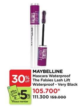 Promo Harga Maybelline The Falsies Lash Lift Waterproof Mascara 30 gr - Watsons