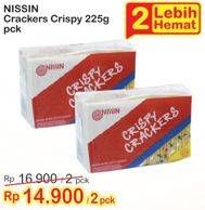 Promo Harga NISSIN Crispy Crackers per 2 pouch 225 gr - Indomaret