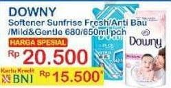 Promo Harga DOWNY Softener Sunrise Fresh/ Anti Bau/ Mild & Gentle 680/650ml pch  - Indomaret