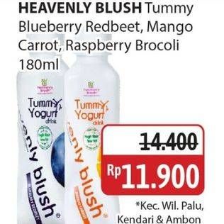 Promo Harga Heavenly Blush Tummy Yoghurt Drink Blueberry, Redbeet, Mango Carrot, Raspberry Broccoli 180 ml - Alfamidi
