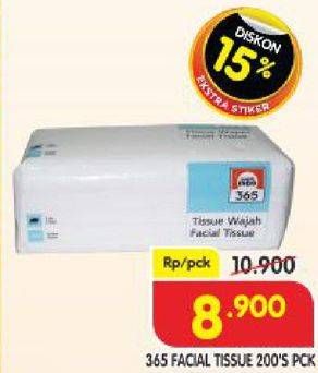 Promo Harga 365 Facial Tissue 200 sheet - Superindo