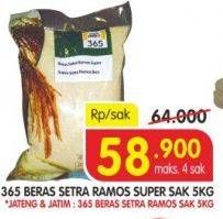 Promo Harga 365 Beras 5 kg - Superindo