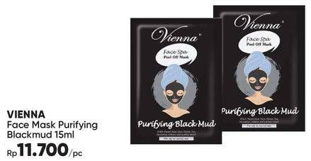 Promo Harga VIENNA Face Mask Purifying Black Mud 15 ml - Guardian
