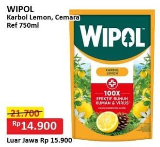 Promo Harga Wipol Karbol Wangi Lemon, Cemara 750 ml - Alfamart