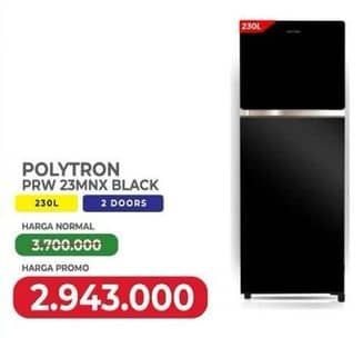 Promo Harga Polytron PRW 23MNX Kulkas 2 Pintu Belleza Jumbo 220 ltr - Yogya