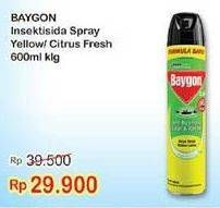 Promo Harga BAYGON Insektisida Spray Citrus Fresh 600 ml - Indomaret