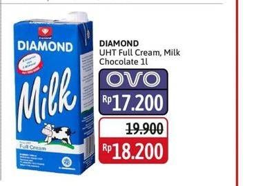 Promo Harga Diamond Milk UHT Chocolate, Full Cream 1000 ml - Alfamidi
