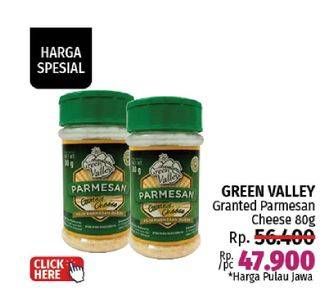 Promo Harga Green Valley Parmesan Cheese 80 gr - LotteMart