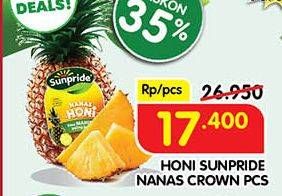 Promo Harga Honi Sunpride Nanas Crownless  - Superindo