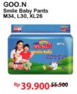 Promo Harga Goon Smile Baby Pants M34, L30, XL26 26 pcs - Alfamart