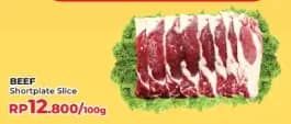 Promo Harga Beef Short Plate Slice per 100 gr - Yogya