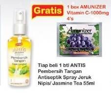 Promo Harga ANTIS Hand Sanitizer Jasmine Tea, Jeruk Nipis 55 ml - Indomaret