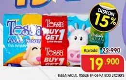 Promo Harga Tessa Facial Tissue 200 sheet - Superindo