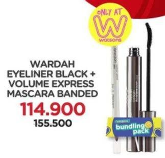 Promo Harga WARDAH Eyeliner + Volume Express  - Watsons