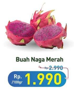 Promo Harga Buah Naga Merah per 100 gr - Hypermart