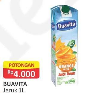 Promo Harga BUAVITA Fresh Juice Orange 1 ltr - Alfamart
