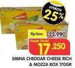 Promo Harga EMINA Cheddar Cheese Rich, Mozza 170 gr - Superindo