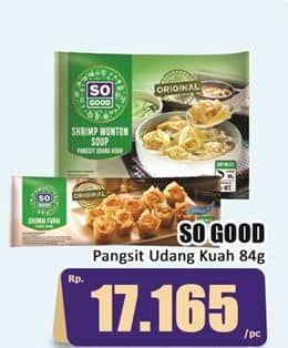 Promo Harga So Good Pangsit Udang 84 gr - Hari Hari