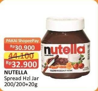 Promo Harga Nutella Jam Spread Chocolate Hazelnut 200 gr - Alfamart