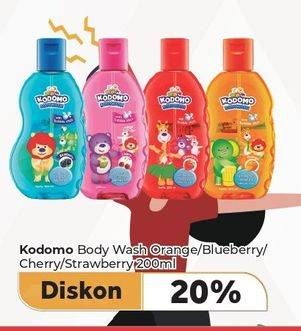 Promo Harga Kodomo Body Wash Gel Orange, Strawberry, Blueberry, Cherry 200 ml - Carrefour
