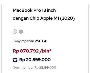 Promo Harga APPLE Macbook Pro 13  - iBox