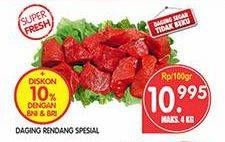 Promo Harga Daging Rendang Sapi per 100 gr - Superindo