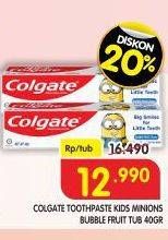 Promo Harga Colgate Toothpaste Kids Minion 40 gr - Superindo