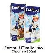 Promo Harga ENTRASOL Susu UHT Vanilla Latte, Coklat 200 ml - Carrefour
