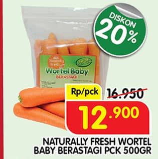 Promo Harga Naturally Fresh Wortel Baby Berastagi 500 gr - Superindo