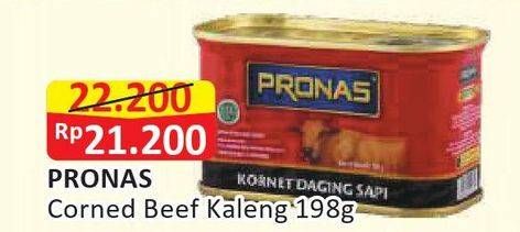 Promo Harga PRONAS Corned Beef Regular 198 gr - Alfamart