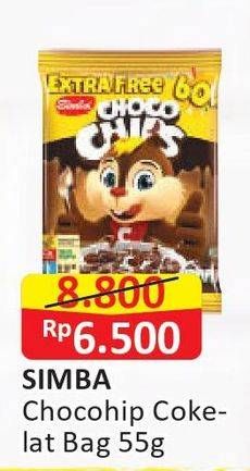 Promo Harga SIMBA Cereal Choco Chips Coklat 55 gr - Alfamart