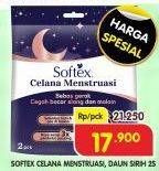 Promo Harga Softex Celana Menstruasi All Size Daun Sirih, All Size 2 pcs - Superindo