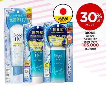 Promo Harga BIORE UV Aqua Rich Botanical Peony SPF50 50 gr - Watsons