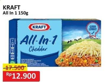 Promo Harga Kraft All in 1 Cheddar 165 gr - Alfamart