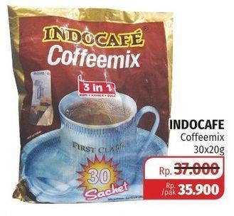 Promo Harga Indocafe Coffeemix per 30 sachet 20 gr - Lotte Grosir