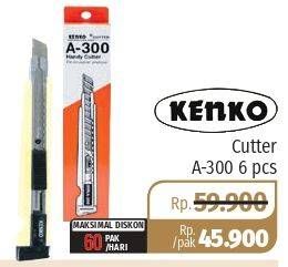 Promo Harga KENKO Cutter A-300 6 pcs - Lotte Grosir