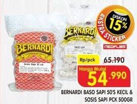 Promo Harga BERNARDI Baso Sapi 50Pcs/Sosis Sapi 500gr  - Superindo