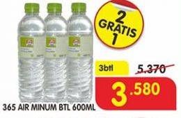 Promo Harga 365 Air Minum per 3 botol 600 ml - Superindo