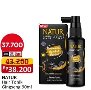 Promo Harga Natur Hair Tonic Gingseng 90 ml - Alfamart