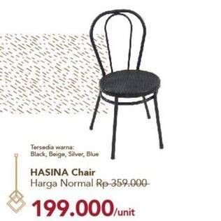 Promo Harga HASINA Chair Beige, Black, Blue, Silber  - Carrefour