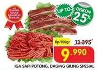 Promo Harga Iga Sapi Potong/Daging Giling Spesial  - Superindo