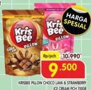 Promo Harga Krisbee Pillow Choco Lava, Strawberry Ice Cream 120 gr - Superindo