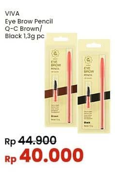 Promo Harga Viva Eyebrow Pencil QC Brown, Black 1 gr - Indomaret