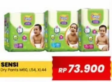 Promo Harga Sensi Dry Pants M60, L54, XL44 44 pcs - Yogya