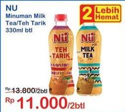 Promo Harga NU Milk Tea / Teh Tarik per 2 botol 330 ml - Indomaret